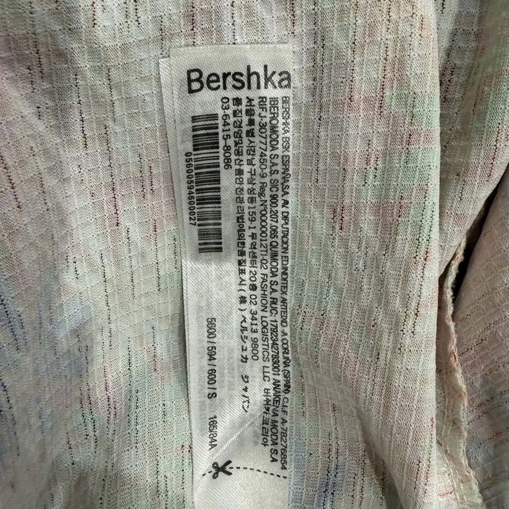 BERSHKA Floral Daisy Multi-Color Spaghetti-Strap Mini Dress - Picture 4 of 4